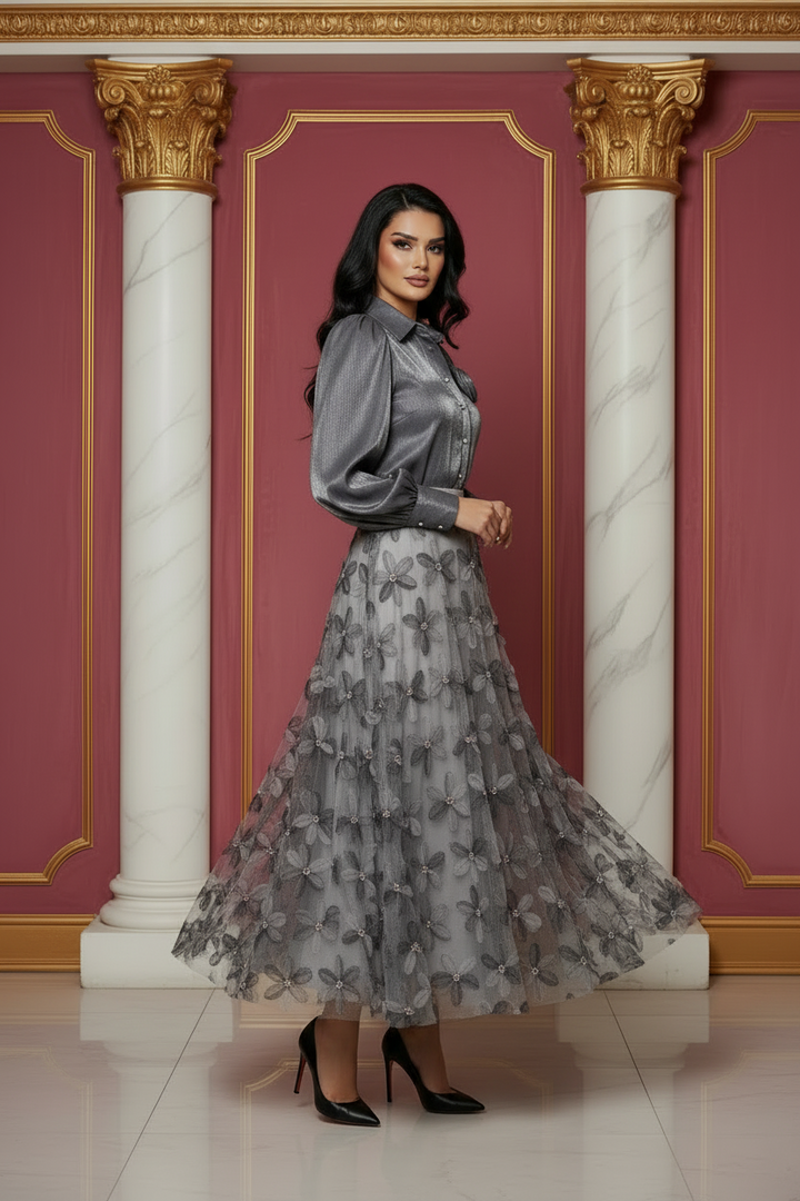 Blouse / Skirt - Grey