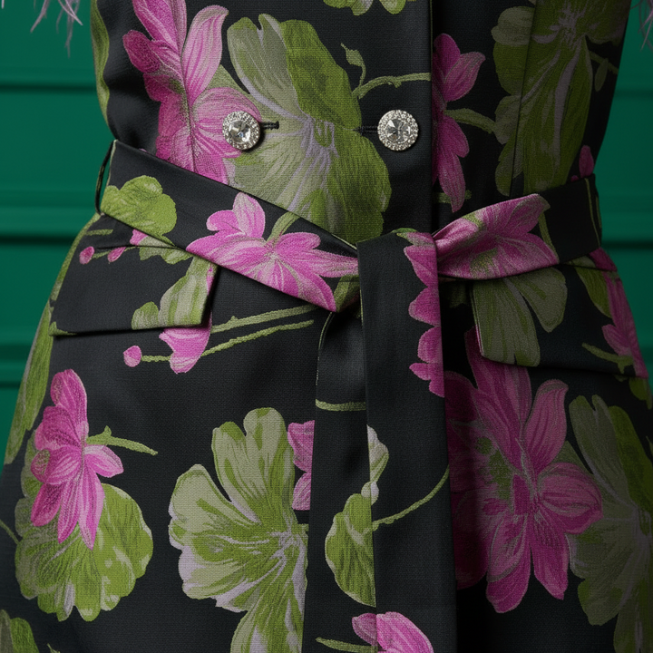 sleeveless jacket jacquard