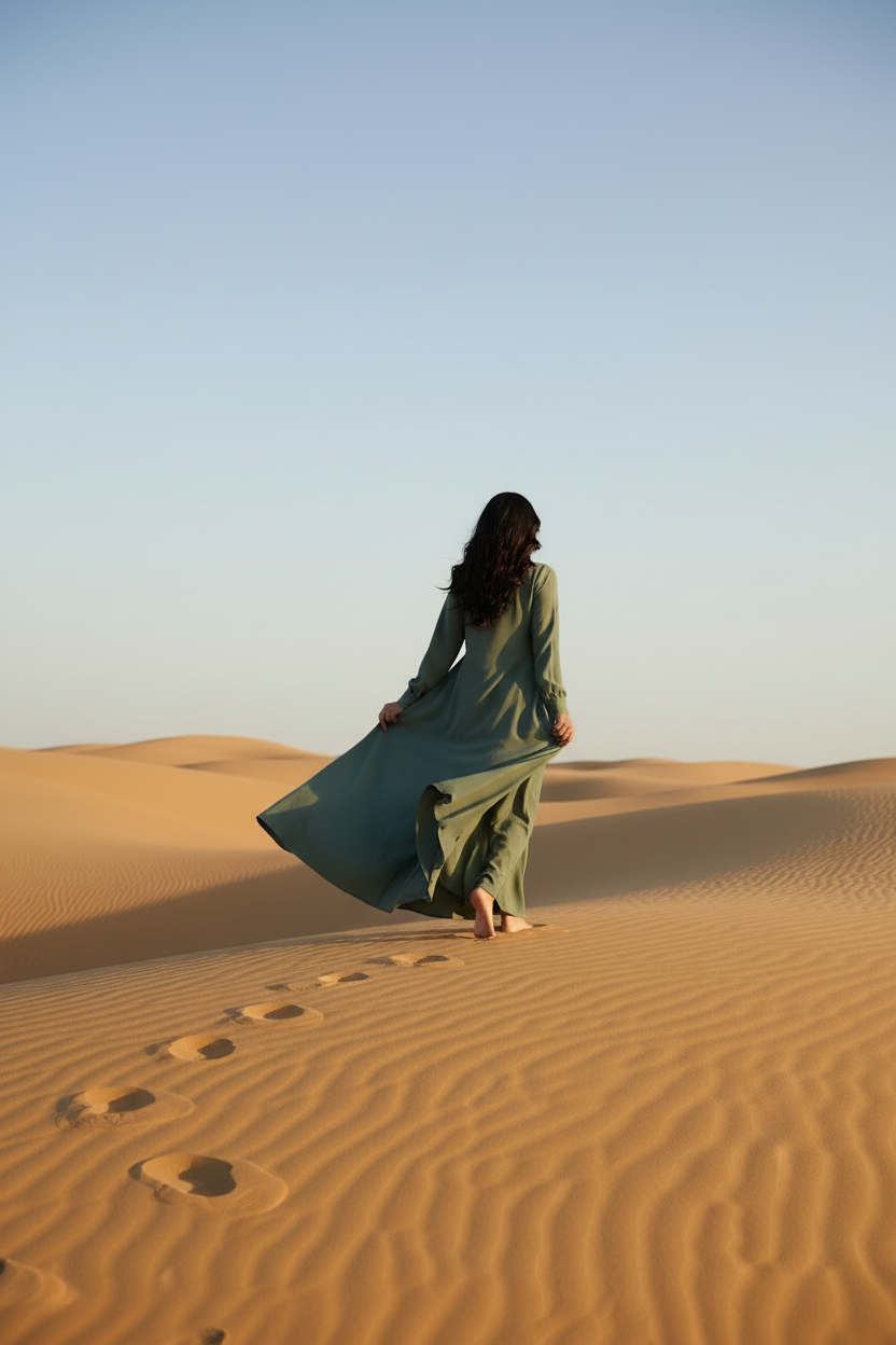 فستان أنيق من القطن والرايون