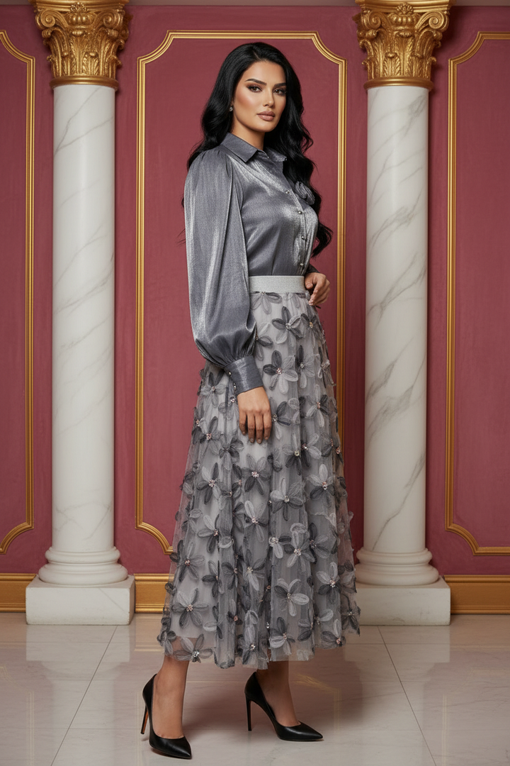 Blouse / Skirt - Grey