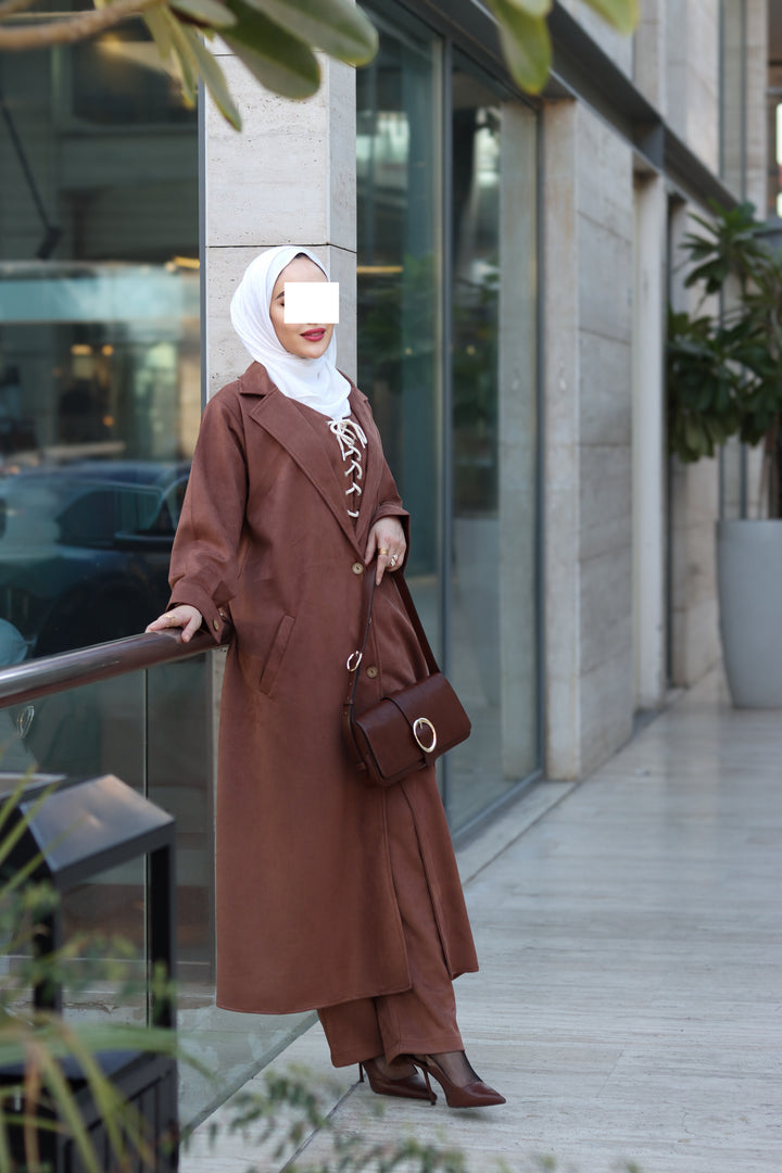 Mocha Lace Chamois Set