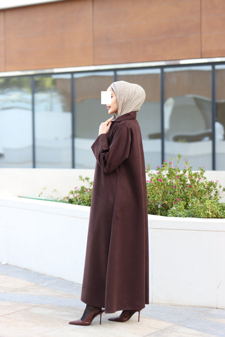 Amber Veil Chamois Dress