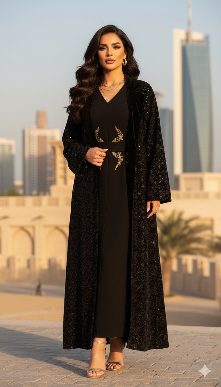 Jacket Bisht - Royal Embroidery - Black