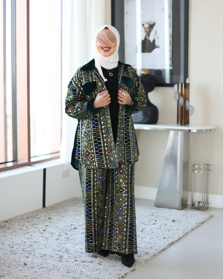 Jeweled Designer Jacket & Trouser Set