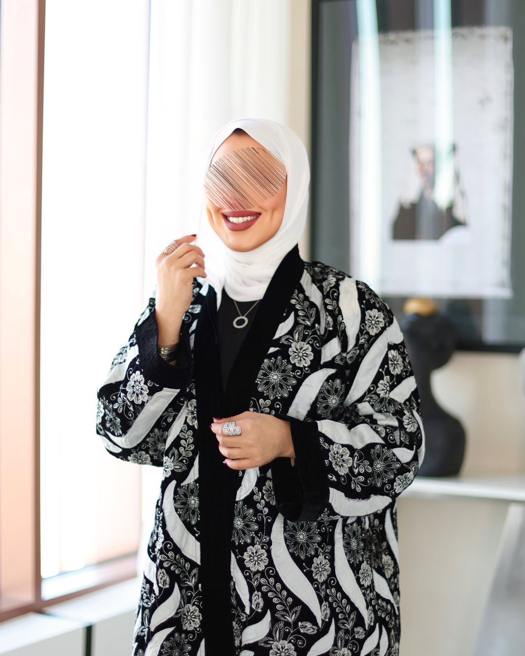 Embroidered Velvet Jacket - Floral Statement Piece