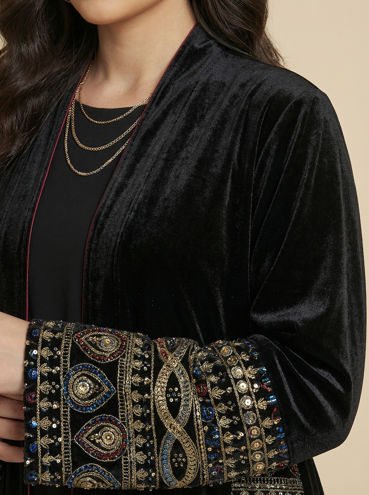 Daraa Velvet Set - Gold