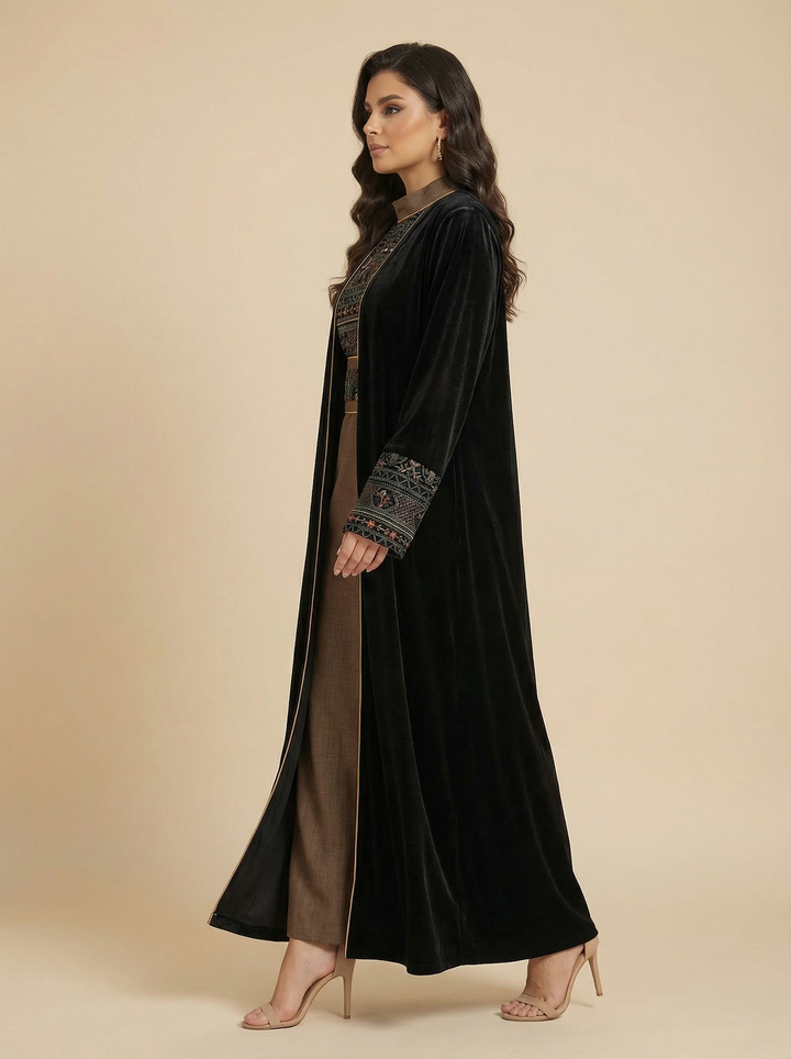 Daraa Velvet Set - Noir