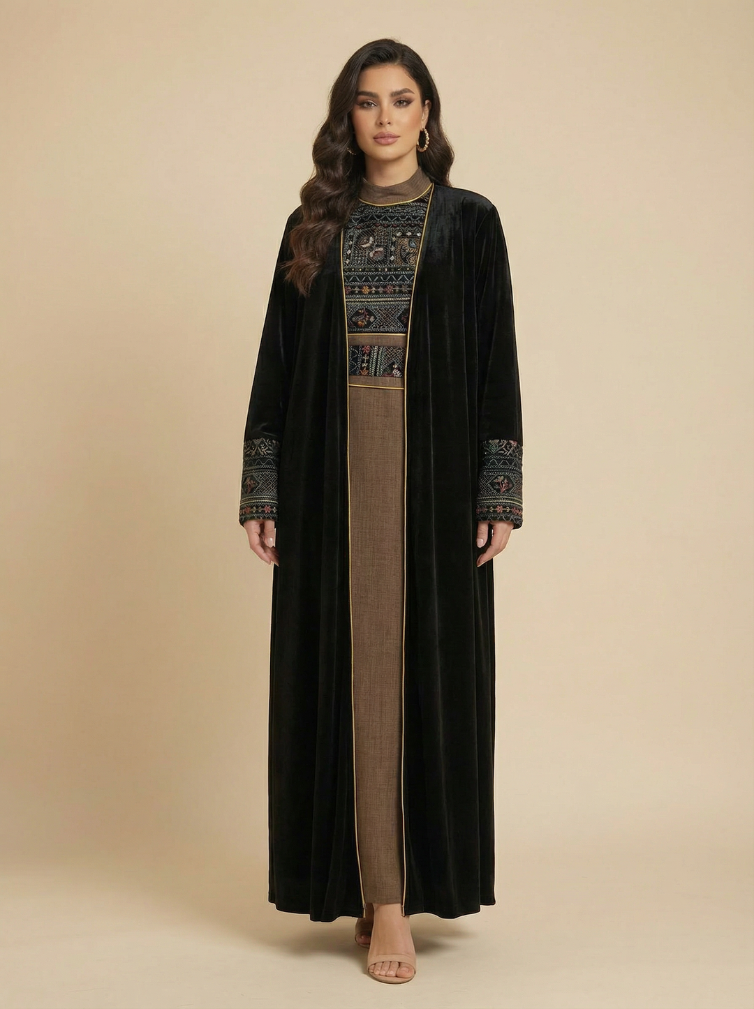 Daraa Velvet Set - Noir