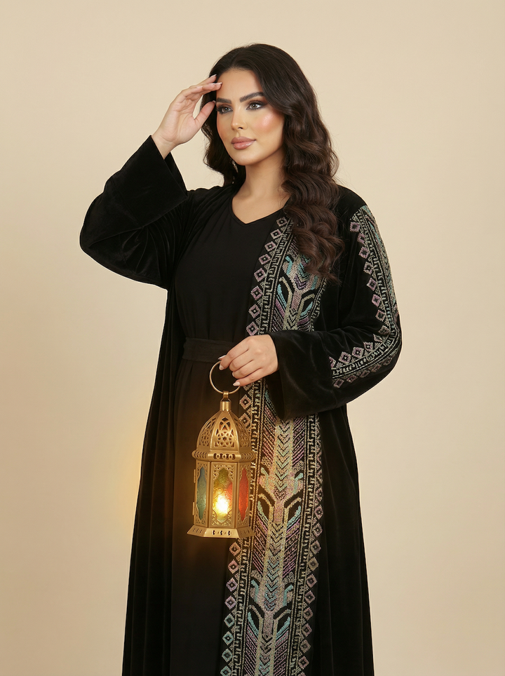 Daraa Velvet Set - Midnight