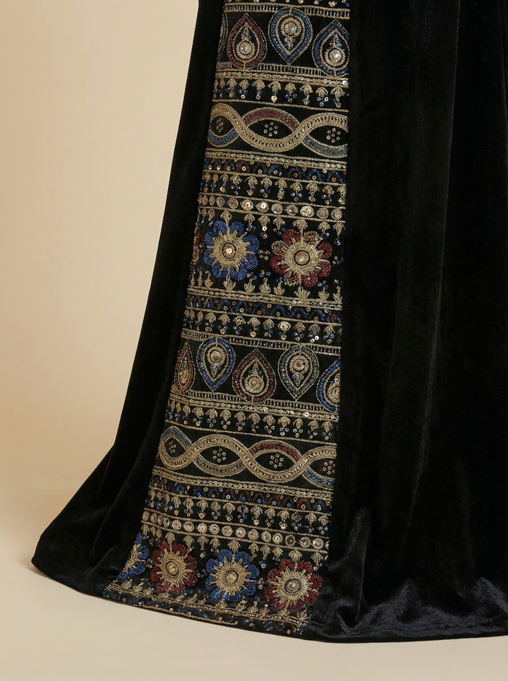 Daraa Velvet Set - Gold