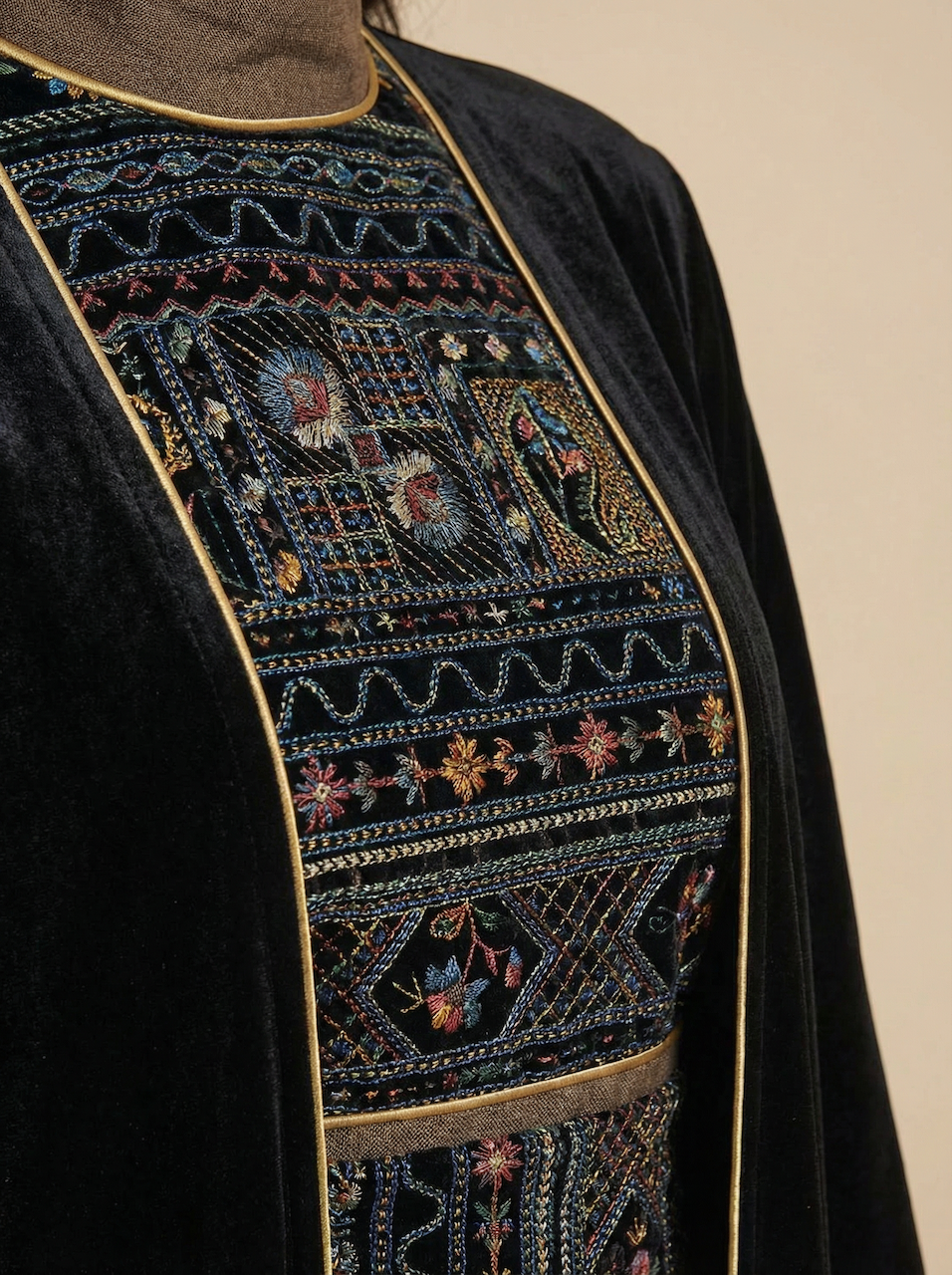 Daraa Velvet Set - Noir