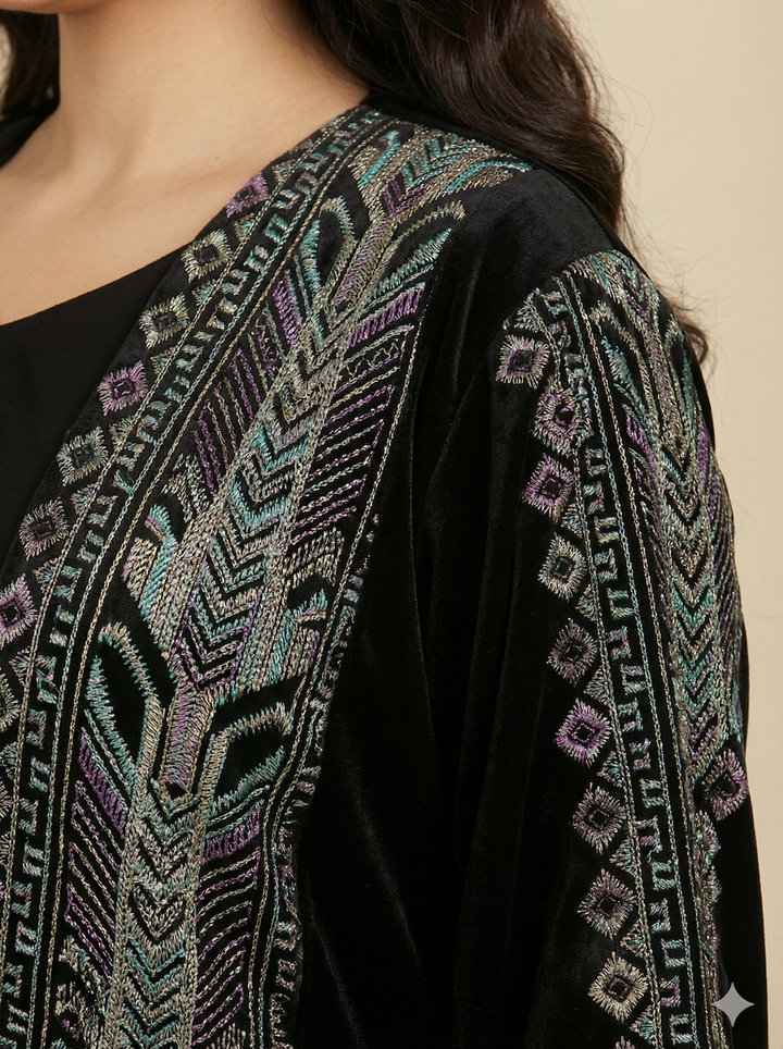 Daraa Velvet Set - Midnight