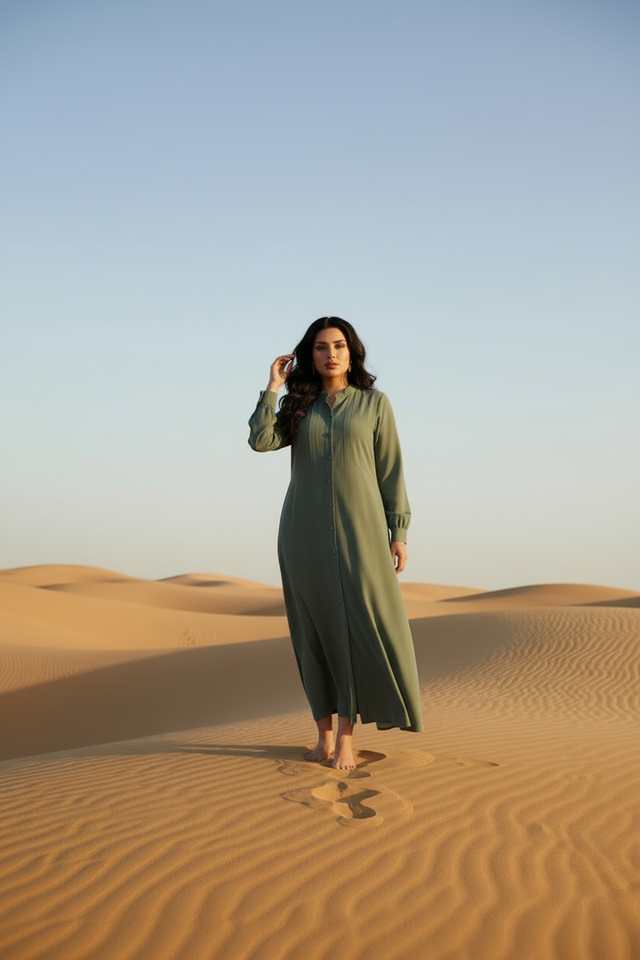 فستان أنيق من القطن والرايون
