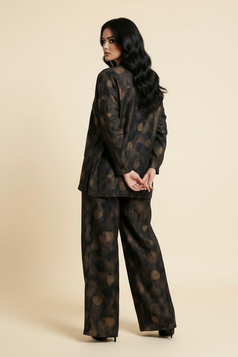 طقم كتان فاخر | بلوزة وبنطلون