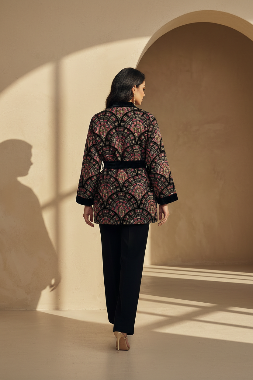 Indian Premium Velvet Embroidery Jacket