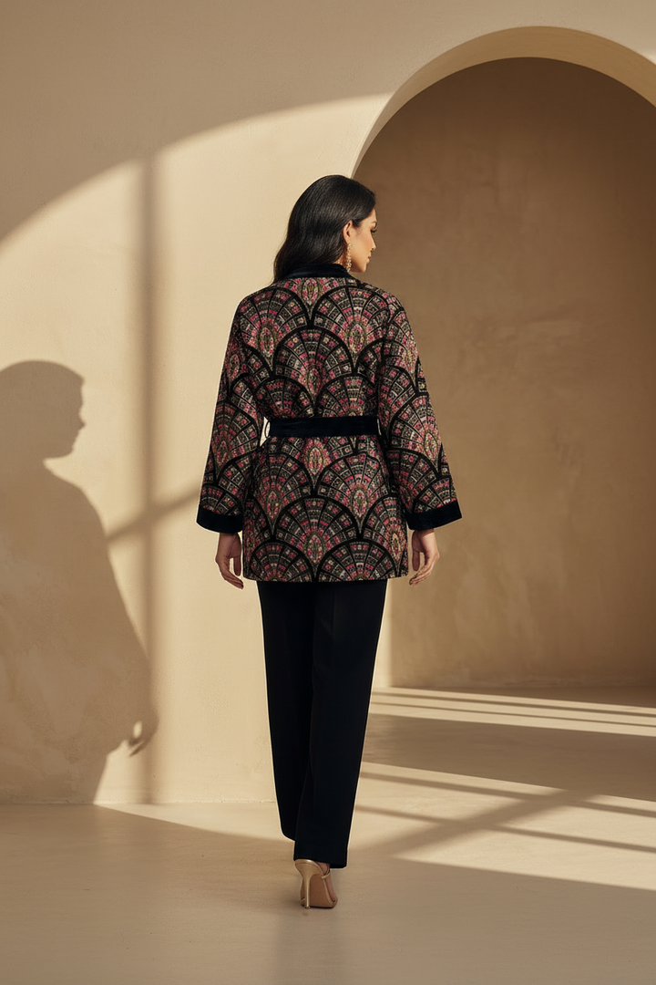 Indian Premium Velvet Embroidery Jacket