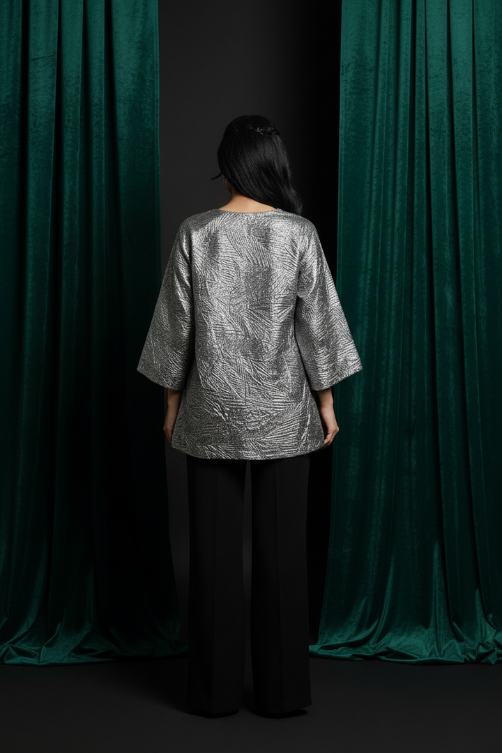 Rose Gold Jacket - Laminated Jacquard