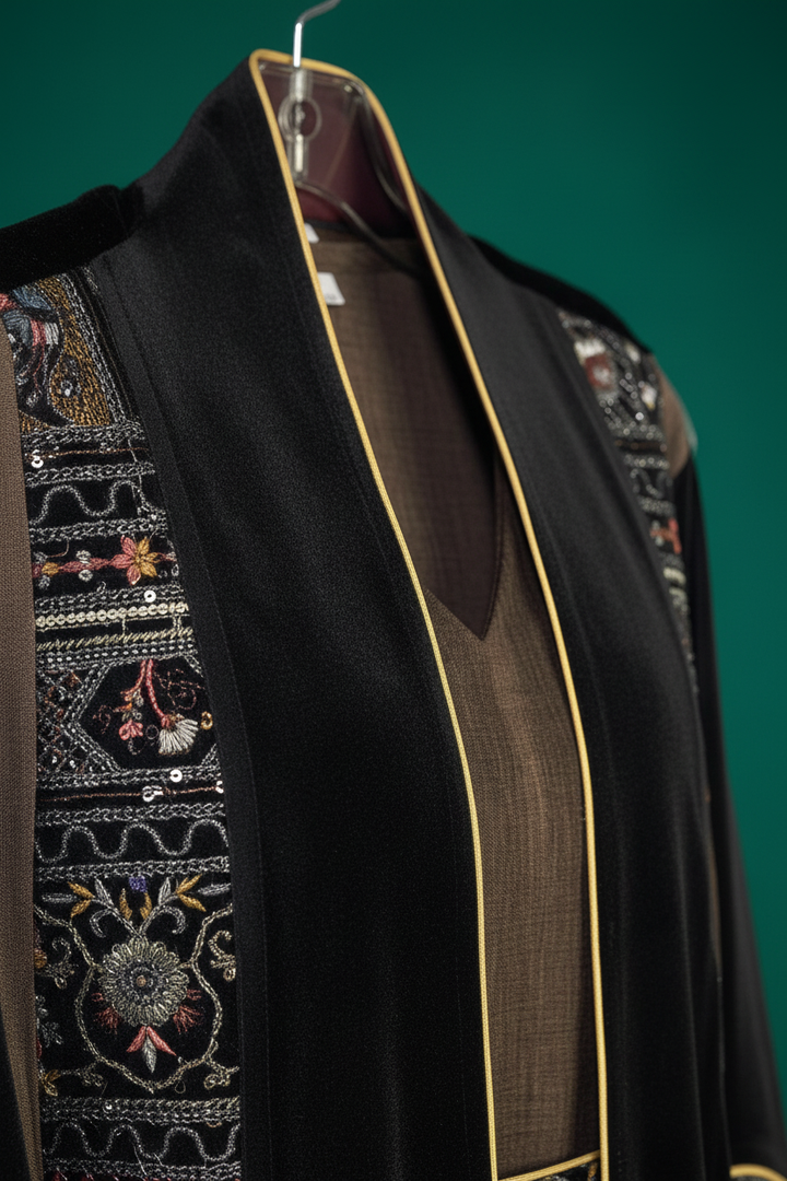 Black Daraa Collar Detail