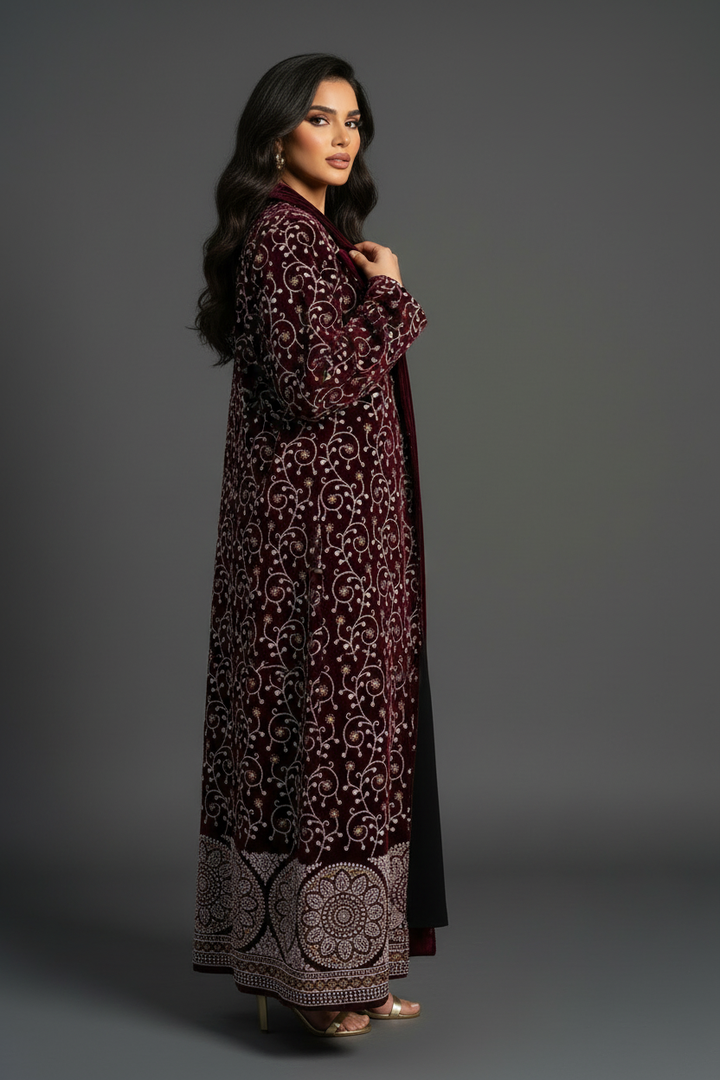 Burgundy Bisht Hero 2