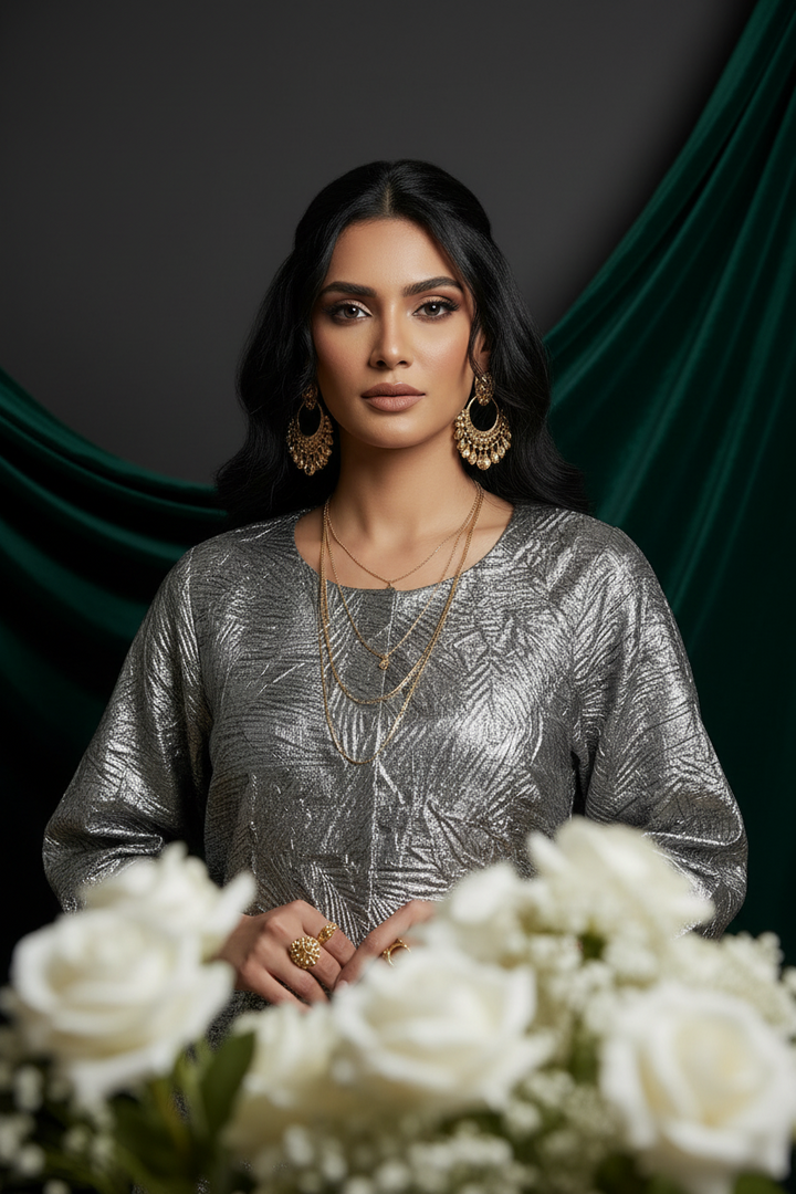 Rose Gold Jacket - Laminated Jacquard