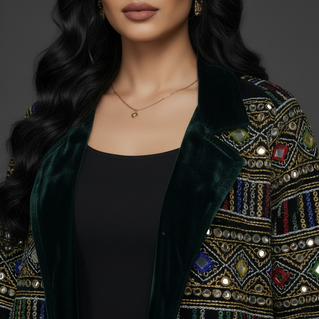 Collar and neckline macro - square