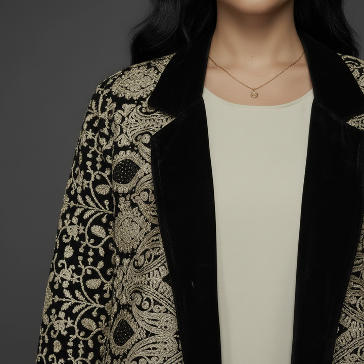 Collar and neckline macro - square