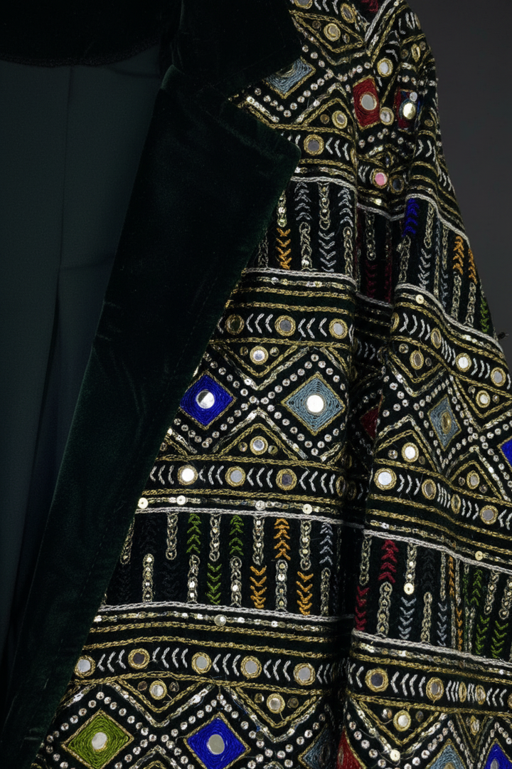 Detailed embroidery border shot