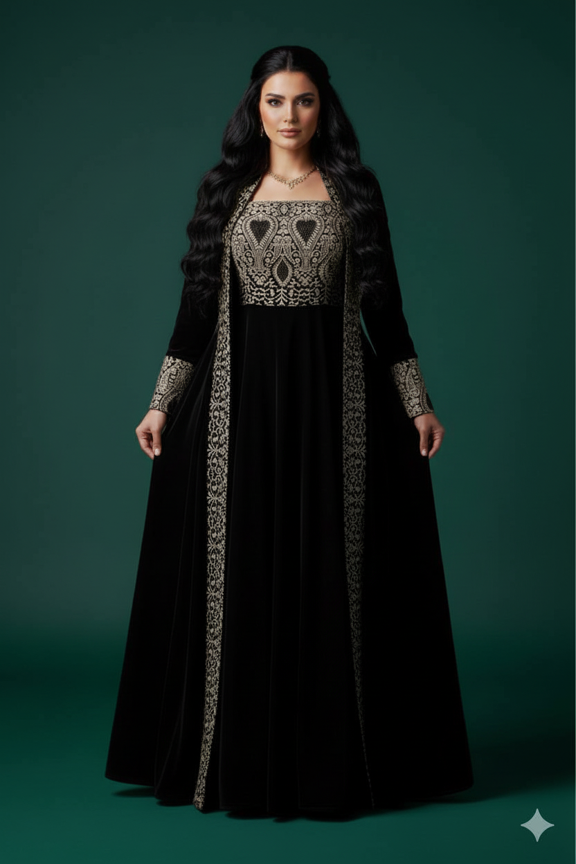 Embroidered abaya mobile banner