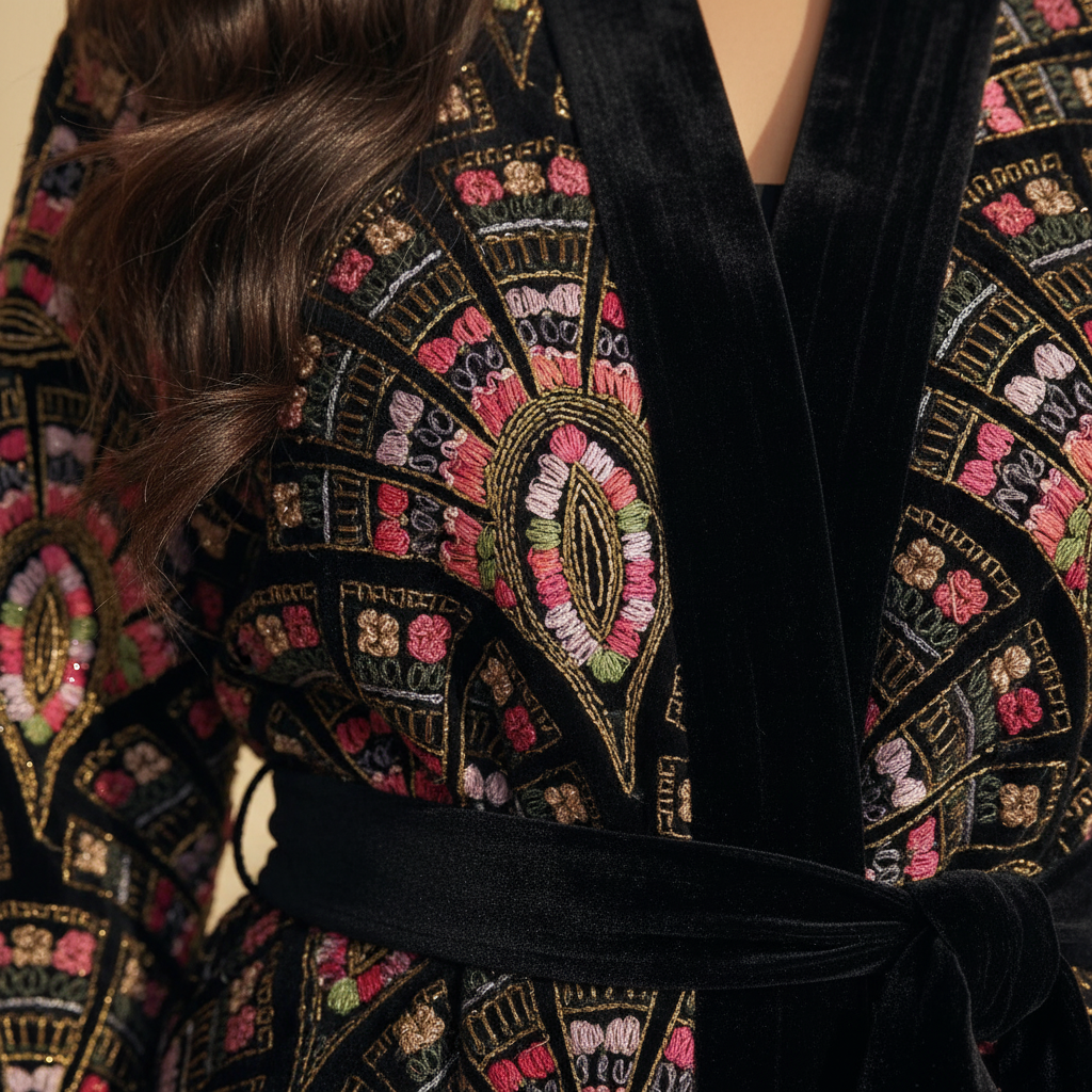 Indian Premium Velvet Embroidery Jacket