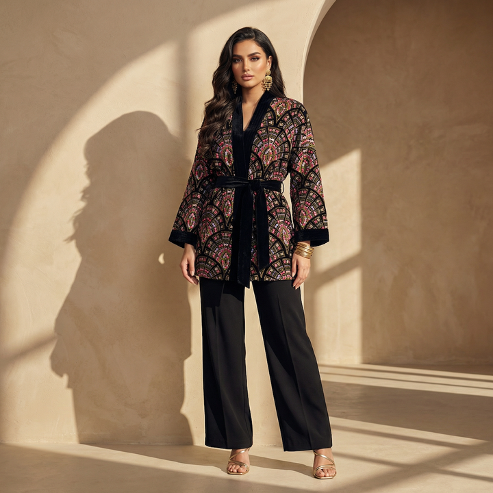 Indian Premium Velvet Embroidery Jacket