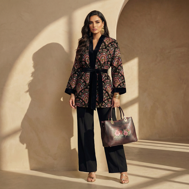 Indian Premium Velvet Embroidery Jacket