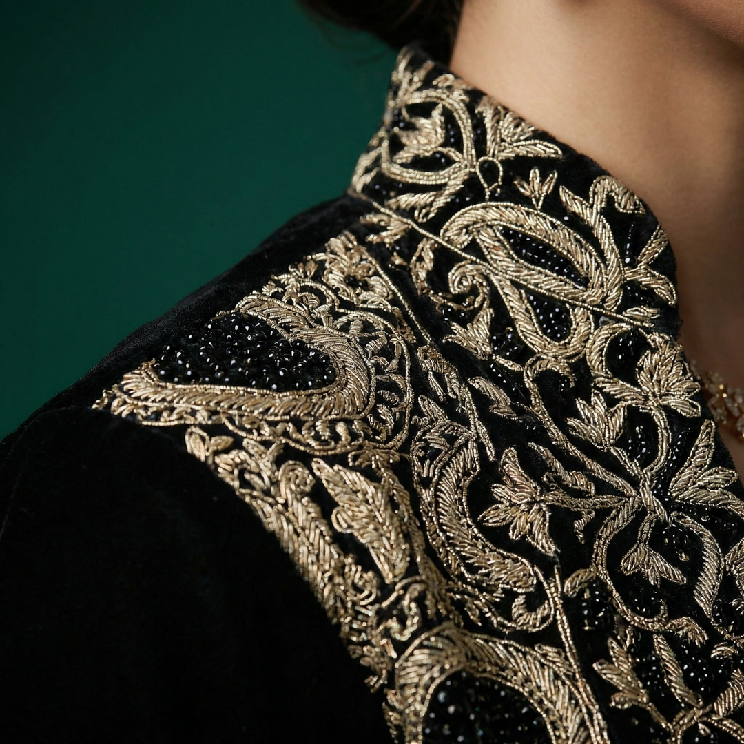 Indian Velvet Embroidered Daraa Set