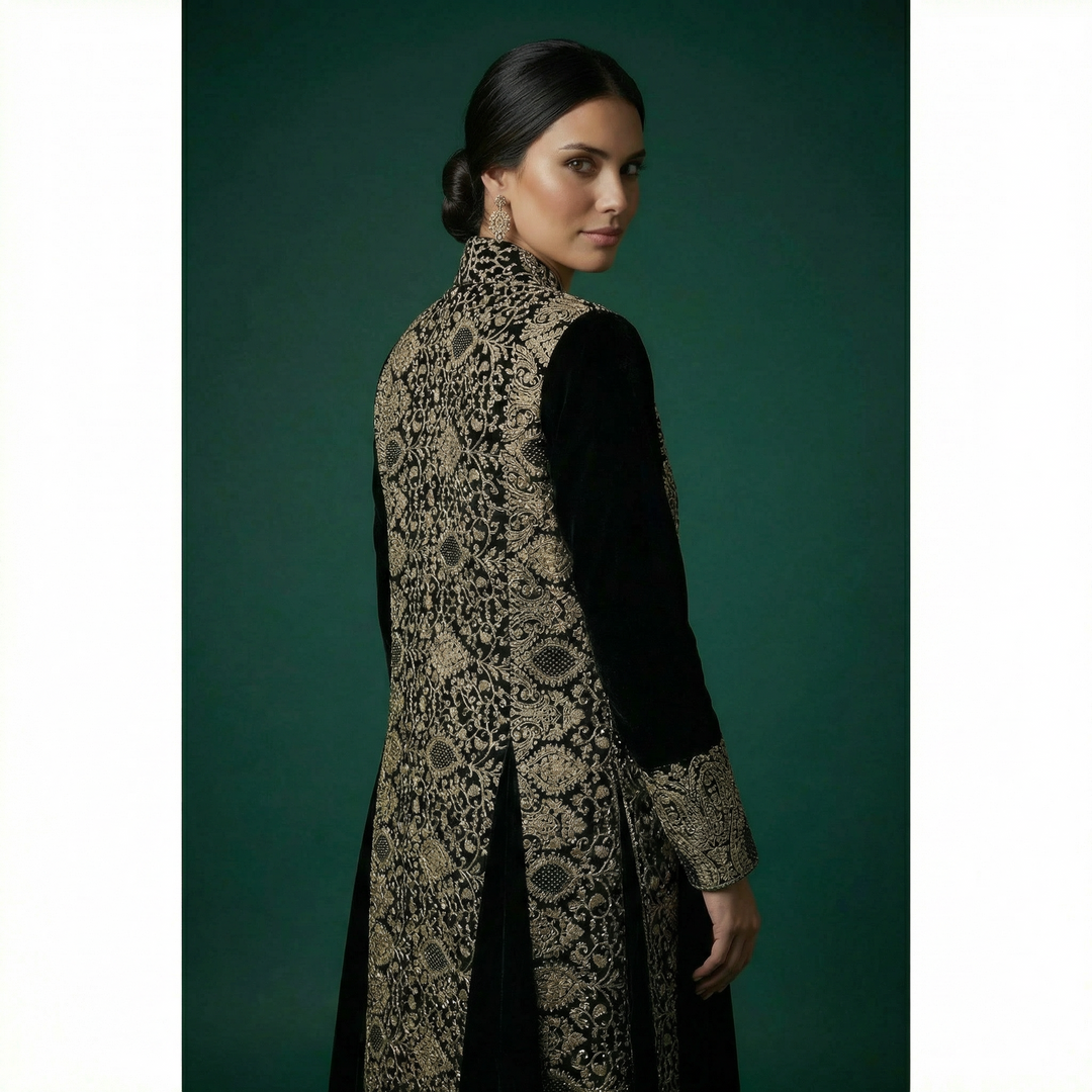 Indian Velvet Embroidered Daraa Set