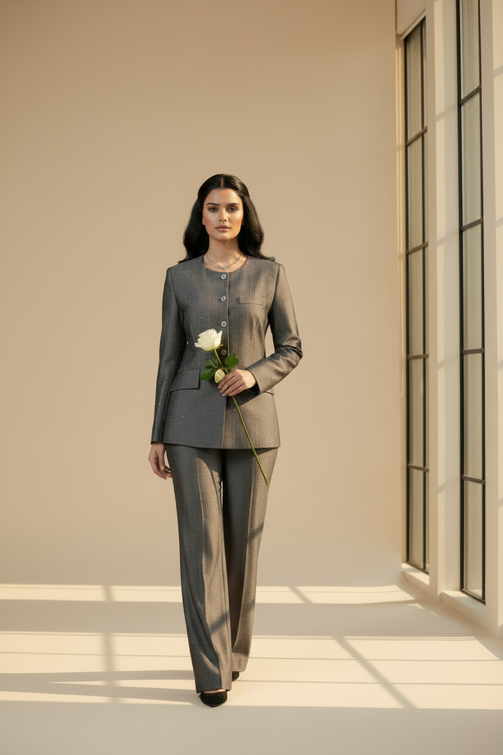 طقم قطعتين من اللامي لينن