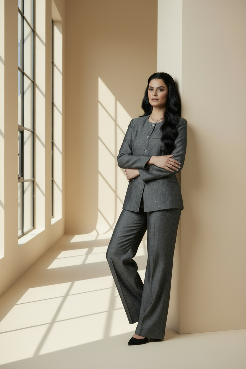 طقم قطعتين من اللامي لينن