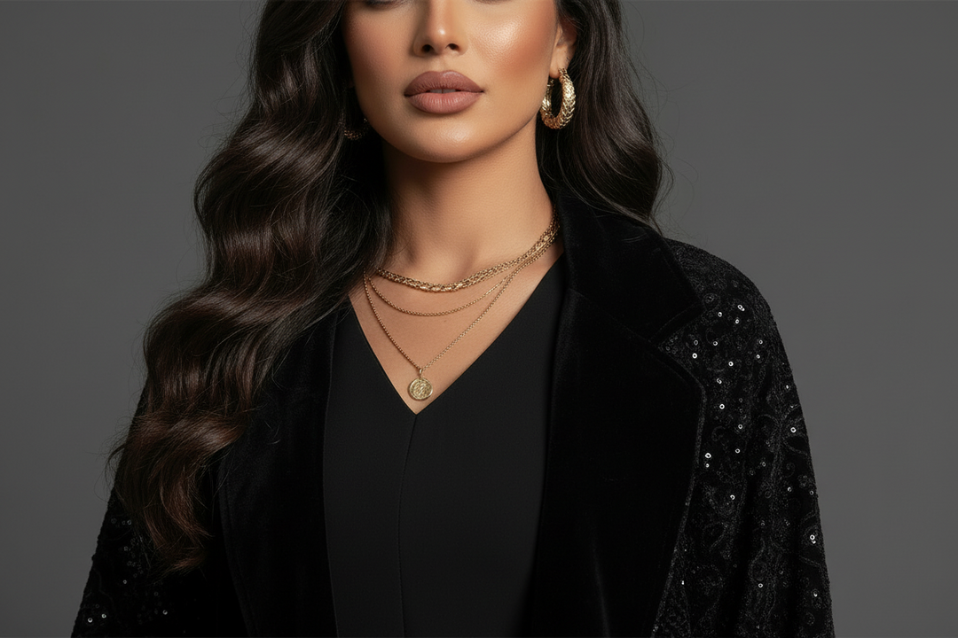 Jacket Bisht - Royal Embroidery - Black