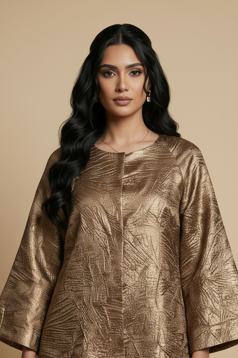 Rose Gold Jacket - Laminated Jacquard