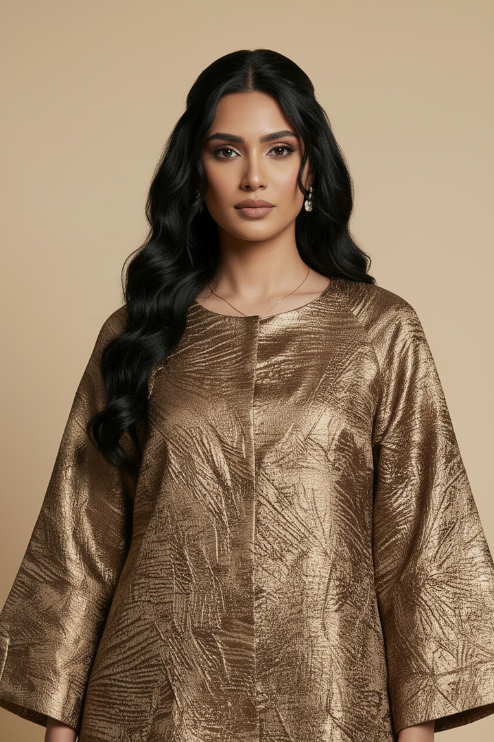 Rose Gold Jacket - Laminated Jacquard