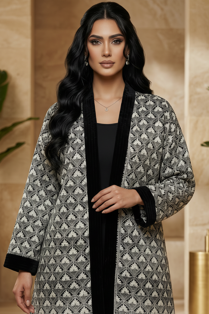 Black Velvet Embroidered Jacket