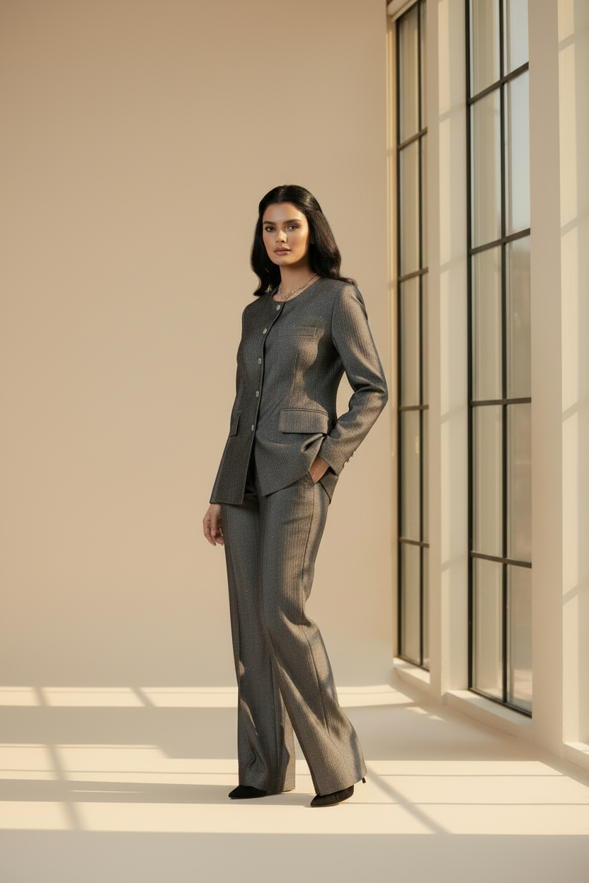 طقم قطعتين من اللامي لينن