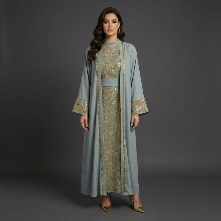 Daraa Twins Set Linen - Embroidery - Tiffany