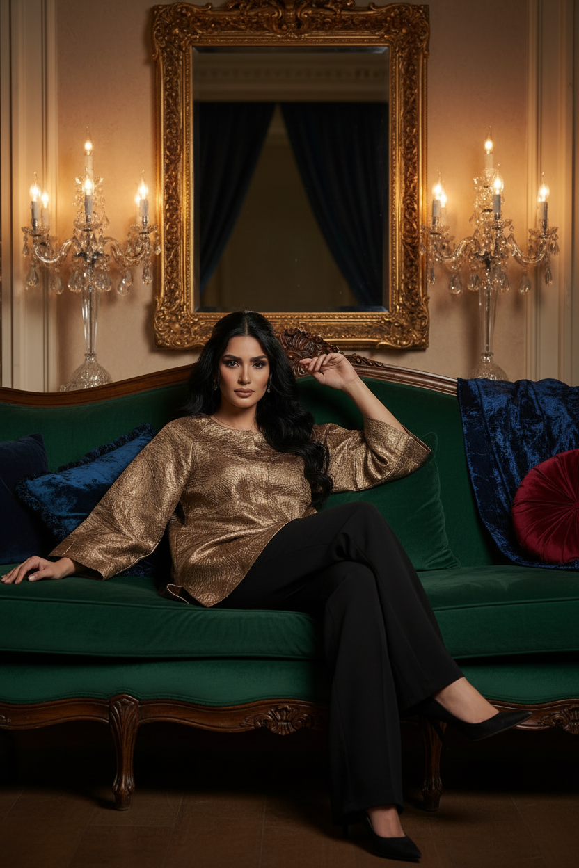 Rose Gold Jacket - Laminated Jacquard