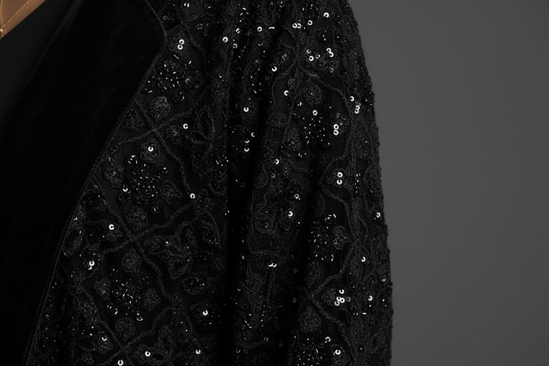 Jacket Bisht - Royal Embroidery - Black