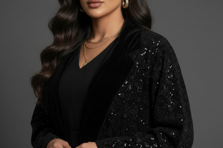 Jacket Bisht - Royal Embroidery - Black