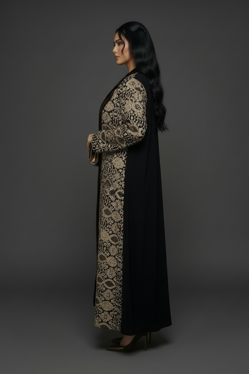 Dark Brown Velvet Bisht