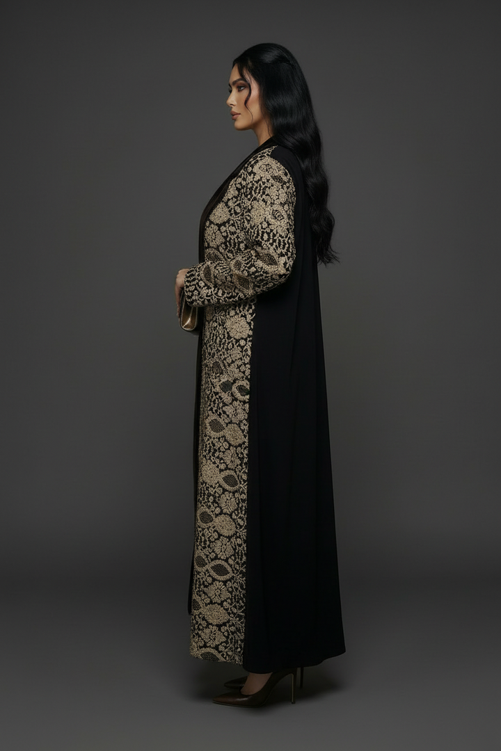 Dark Brown Velvet Bisht
