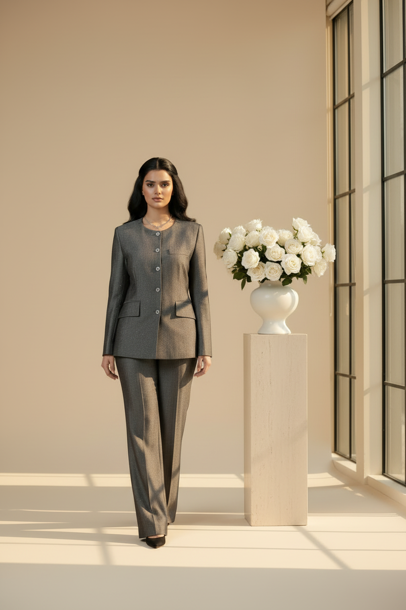 طقم قطعتين من اللامي لينن