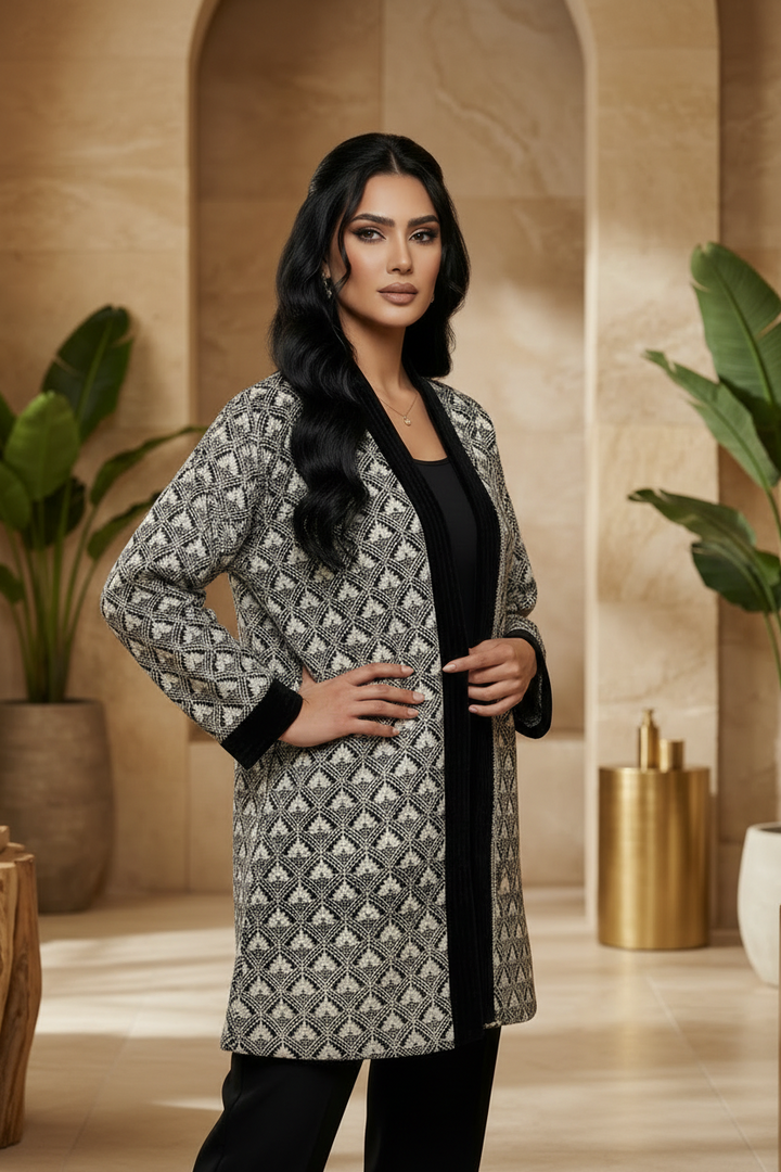 Black Velvet Embroidered Jacket