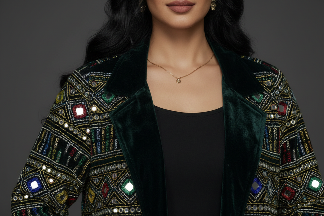 Upper embroidery detail - landscape