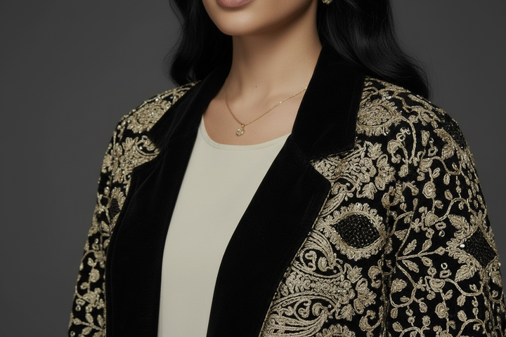 Upper embroidery detail - landscape